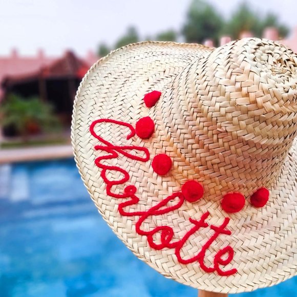 Personalized Straw Beach Hat main image 6